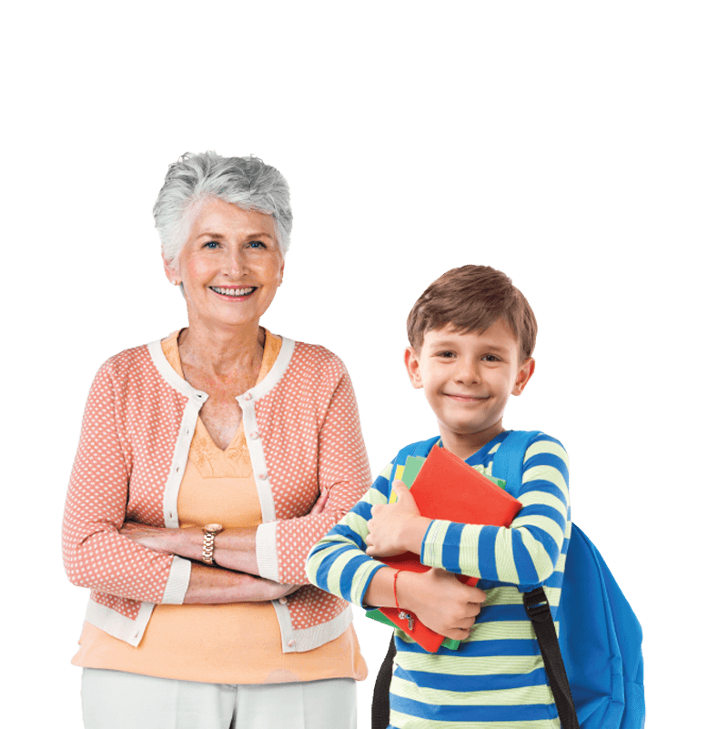 hero image of older woman and young boy